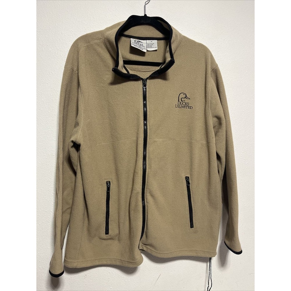 DUCKS UNLIMITED MEN'S XL FULL ZIP LONG SLEEVE FLEECE PULLOVER